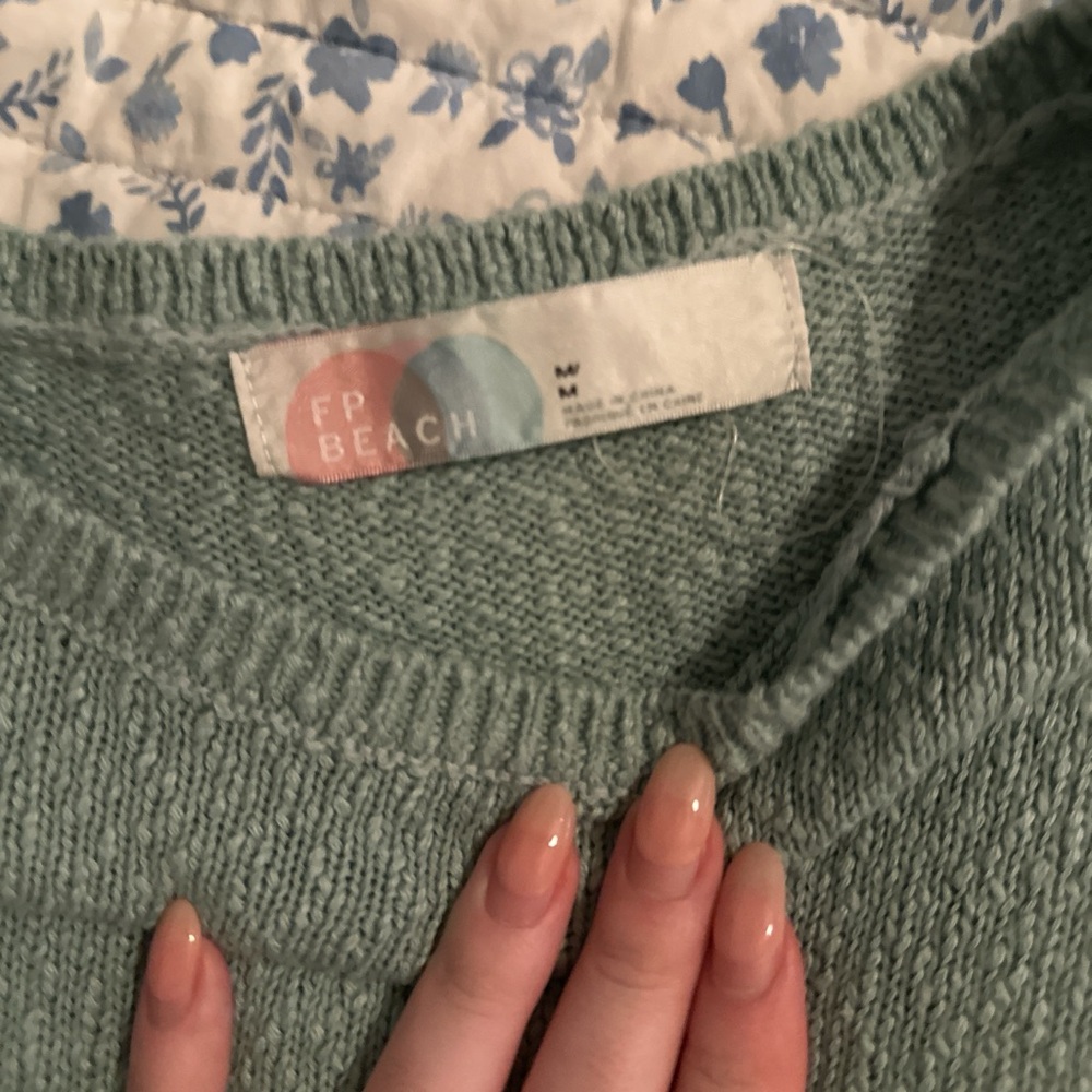 Free People Green Sweater Set - Picture 2 of 2
